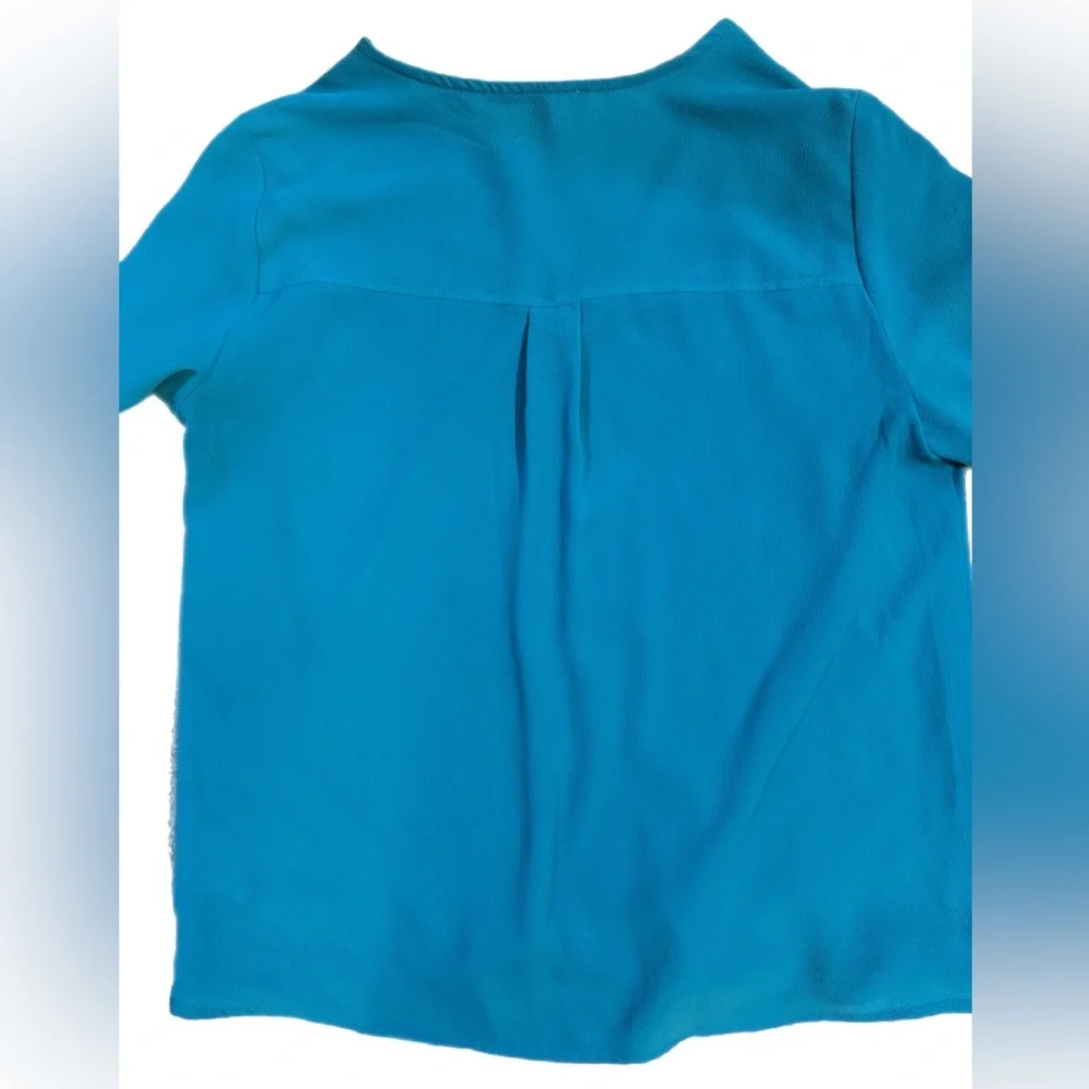 Michael Kors Teal Zippered Blouse